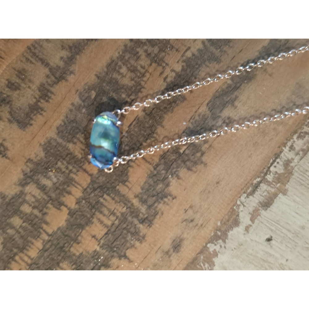 Kendra Scott Elisa Rose Gold Color Iridescent Pendant Necklace - Picture 7 of 8